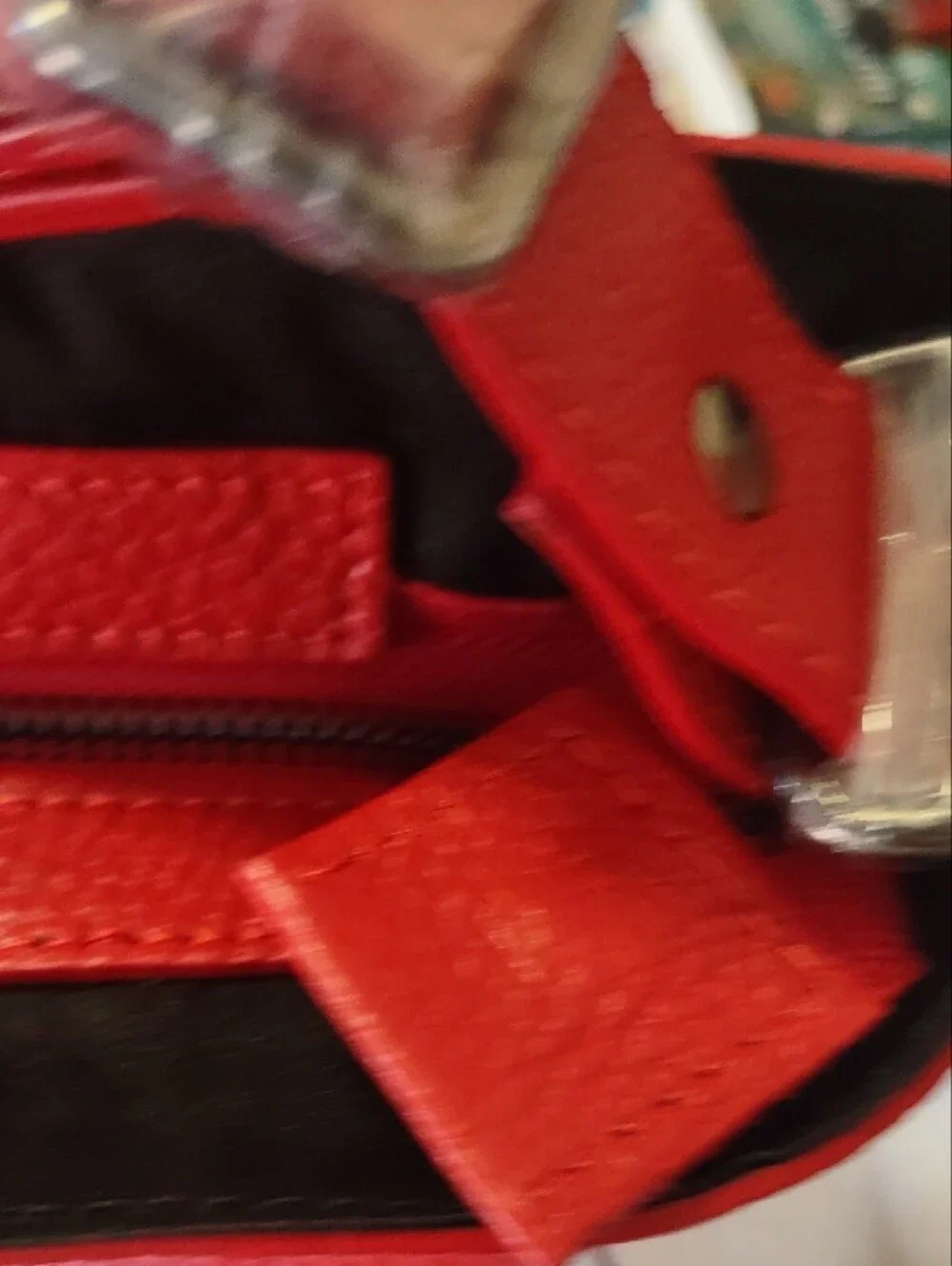 IOPELL Italian Red Leather 3D Embossed Skull Tote Bag. NWTS